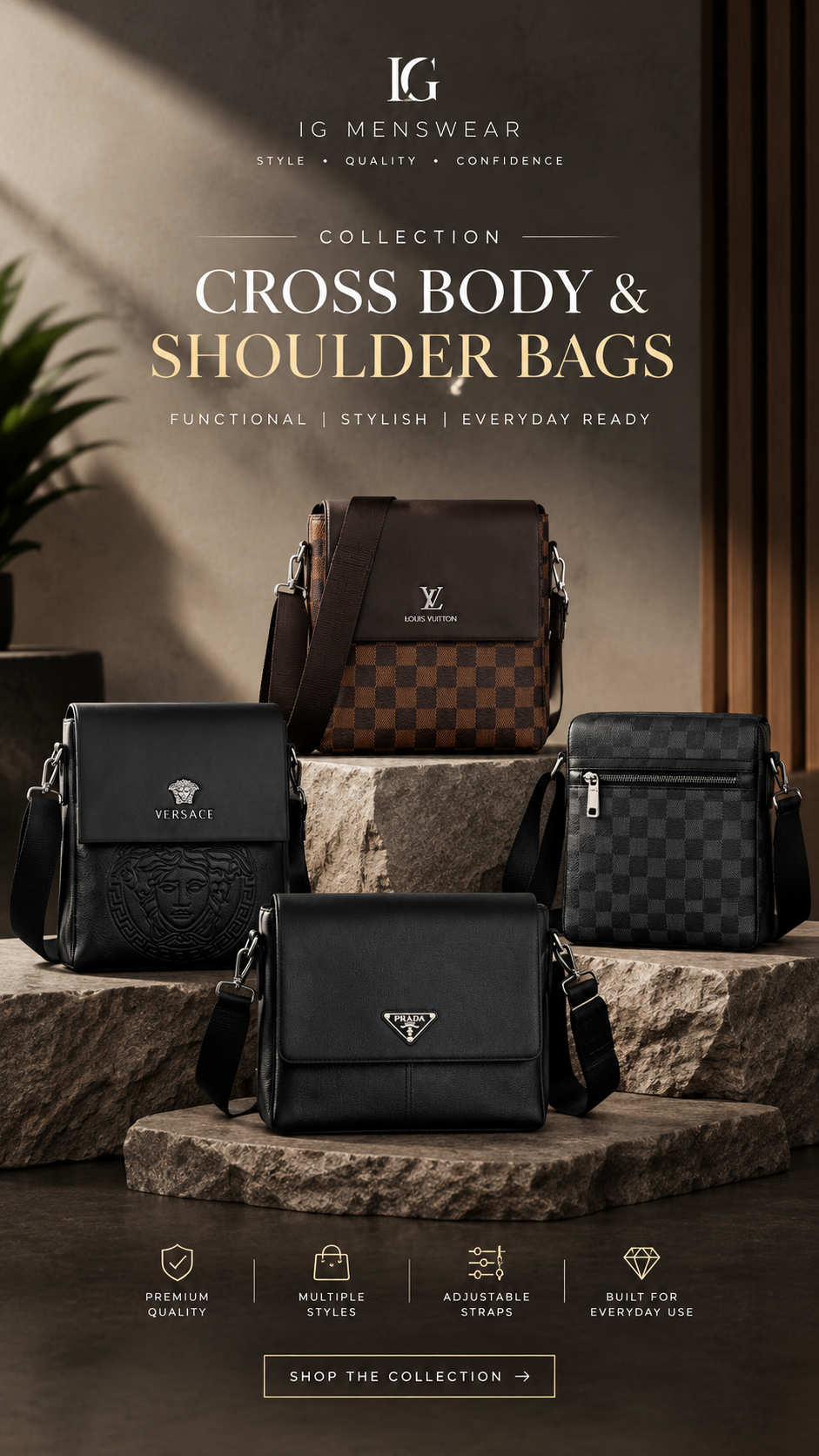 Crossbody & Shoulder Bags | IG MENSWEAR