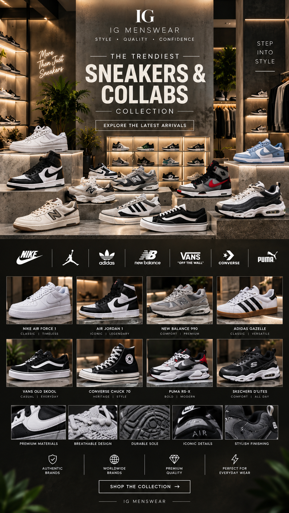 TRENDING SNEAKERS & SKECHERS | IG MENSWEAR