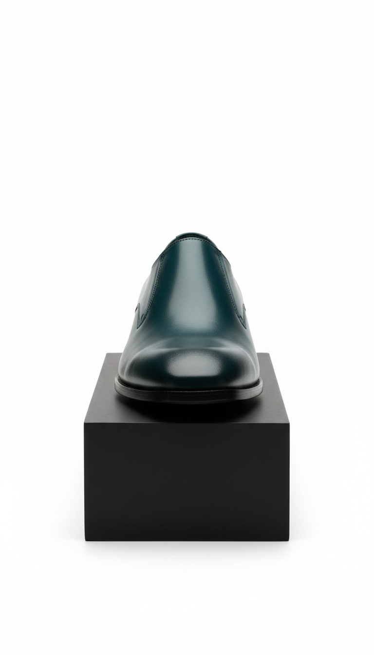 Deep Teal Leather Dress Shoes