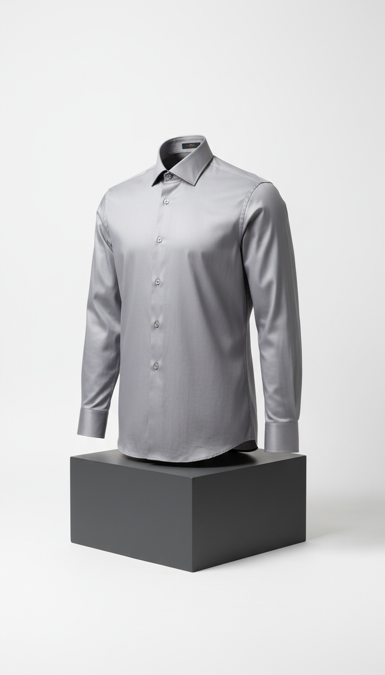 Platinum Gray Egyptian Cotton Shirt