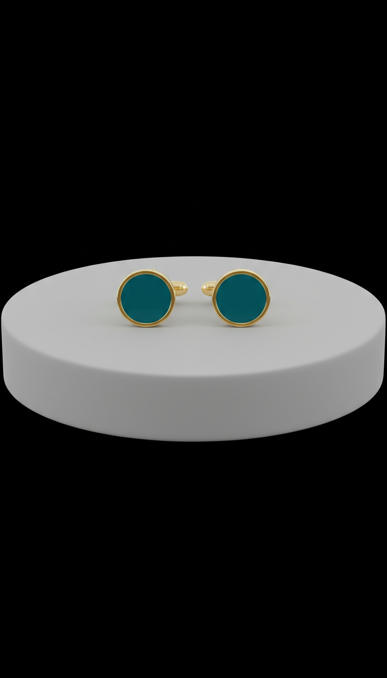 Gold-Accented Cufflinks Set