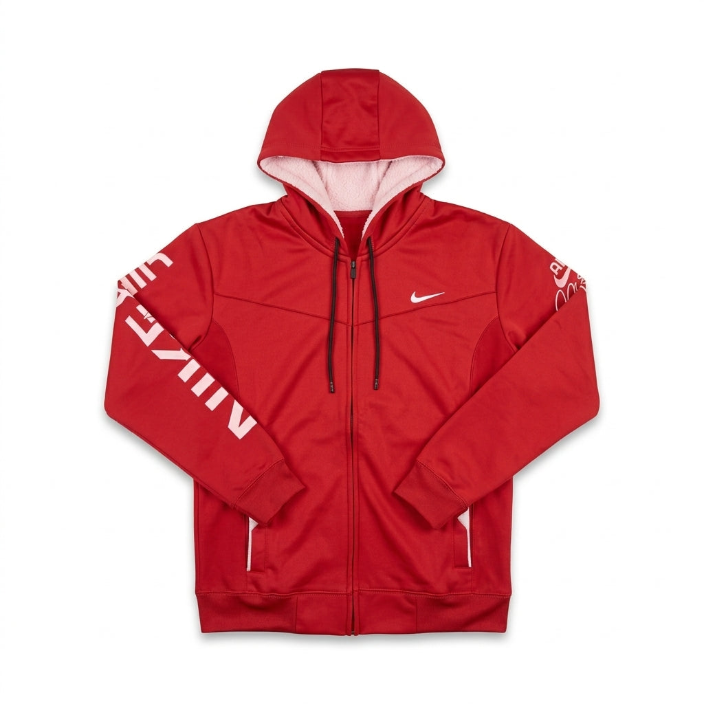 Nike Sherpa-Lined Full-Zip Athletic Hoodie - Medium
