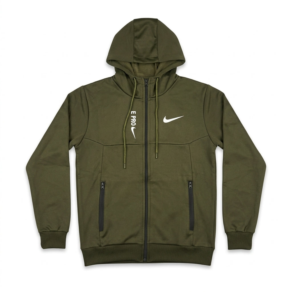 Nike Sherpa-Lined Full-Zip Athletic Hoodie - Medium