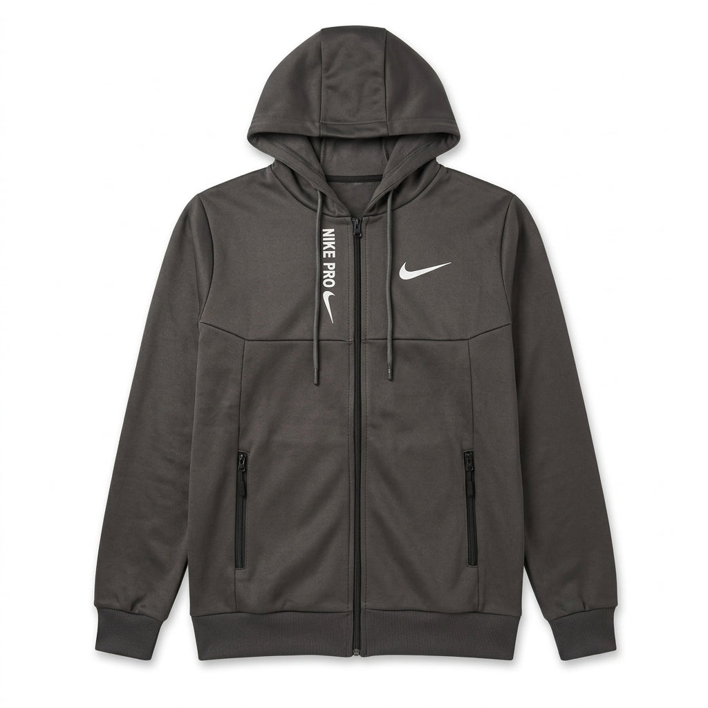 Nike Sherpa-Lined Full-Zip Athletic Hoodie - Medium