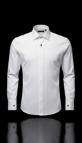 Slim Egyptian cotton dress shirt Pearl White